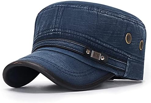 Mhuan Men Women Baseball Cap Denim Distressed Vintage Flat Top Hats Newsboy Hat Cabbie Baker Boy Peaked Beret Cap