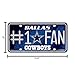 Rico Industries NFL Football Dallas Cowboys #1 Fan Metal Auto Tag