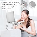 Aluminiowy Stojak Na Laptopa, Regulowany Stojak Na Laptopa, Stojak Chłodzący Do Laptopa Rozpraszanie Ciepła Z Szeroką Matą Antypoślizgową, Zdejmowany Spód Odpowiedni Do Laptopów 11-15 Cali
