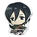 Anime Attack on Titan Mikasa·Ackerman Coussin Doux Polyester Fermeture glissière cachée Oreiller décoratif Coussin, Appliquer décoration voiture Maison Canapé Literie, taille 10CM(bag pendant)/40CM