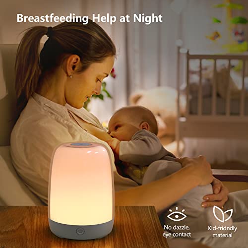 Dremkit Nursery Night Light For Kids, Baby Night Light With Dimmable Warm Light, 5 Color Changing Light, Usb Rechargeable Bedside Night Light Lamp For Breastfeeding, Babies And Toddlers Bedrooms #TOP4