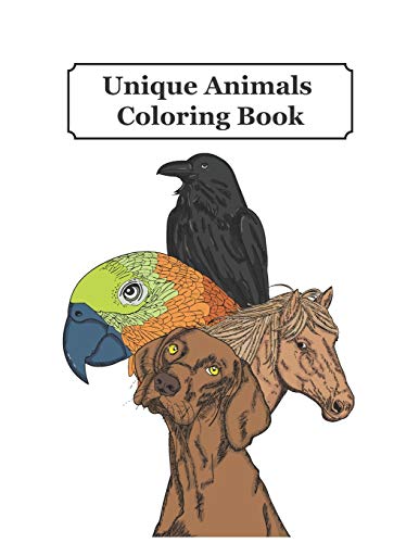 Unique Animals Coloring book, beautiful coloring book for kids and adults: Coloring book for adults and children - Evergarden, Suzuha