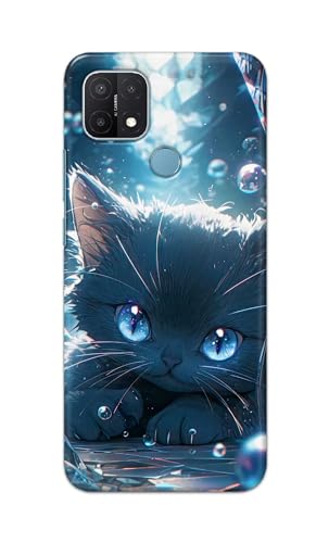 Image of Printed Hard Back Cover Case for Oppo A15 | Oppo A15s Back Cover (Cute Cat) -1111