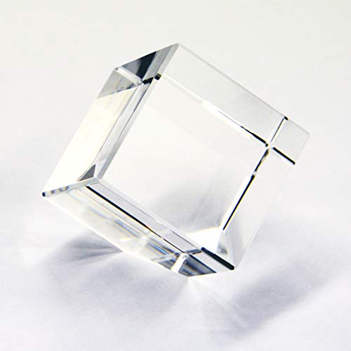 NKTR-0054-2 水晶紙文鎮40x40x40mm 倒角C2 立方體方形切割斜置式玻璃