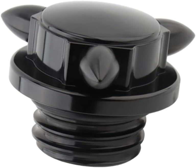 MACHSWON Fuel Tank Cover Trim Oil Gas Cap Exterior, Aluminum Alloy Bullet Fuel Gas Tank Cap, Clockwise Fuel Filler Door Housing, Compatible with Harley Sportster (XL) 1996-Up, Black
