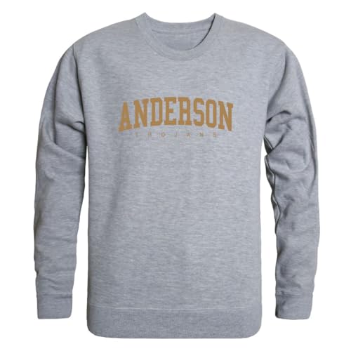 W Republic Anderson University Trojans Game Day Crewneck Sweatshirt Heather Grey X-Large