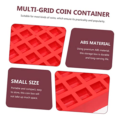 Estuche Multi-cuadrícula para Monedas 2 Piezas Rojo miniatura 7