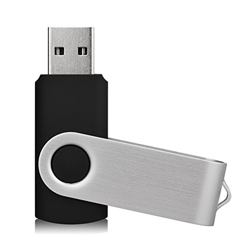 Juanwe 10 Pack 2Gb Usb Flash Drive Usb 2.0 Thumb Drives Jump Drive Fold Storage Memory Stick Swivel Design - Black #TOP3