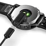 Złącze ładowania USB-C żeńskie do Garmin Smartwatch, męski adapter typu C na ładowarkę do Garmin Fenix, Instinct 2, Vivoactive 3, Forerunner 245 Series [2-pak] (czarny - USB C żeński)