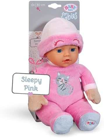 Baby born for Babies Sleepy Pink 30 cm, muñeca de Tela con sonaje...