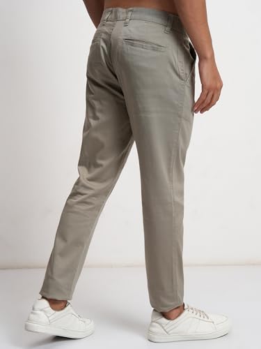 Image of Highlander Men's Slim Fit Formal Trousers | Ankle Length |Smart Trousers for Men | Chino Trousers for Men|Elegant Design | Comfortable Fabric for Daily Work & Formal Occasions