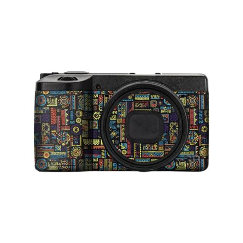 Mebont �J�����A�N�Z�T���[ RICOH GR4 HDF�Ή� �J�����ɓK������ی쑕���X�e�b�J�[�ŁA�ώC�����A�ϖ��Ր���������J�����X�L���ی�t�B�����A���ʁA�g�b�v�J�o�[�Ȃ�(Vintage Totem)