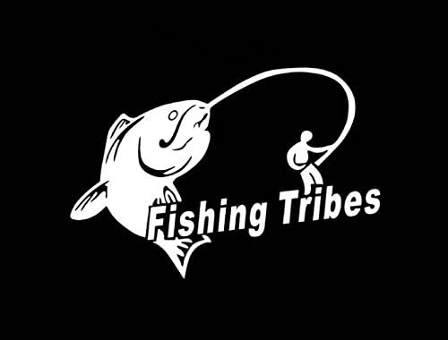 フィッシングステッカー Fishing Tribe 訳 釣り仲間 巨大魚一本釣り 14 10cm 貼付用ヘラ付 クーラーボックス 車などのドレスアップに最適 釣りステッカー カーステッカー デカール シール 魚 ロゴ 文字 外装 デザイン モノクロ Qb Faz Co Zm