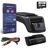Thinkware U3000D UHD Front and Rear Dash Camera with Wi-Fi, Built-in GPS, Night Vision and 64GB MicroSD Card