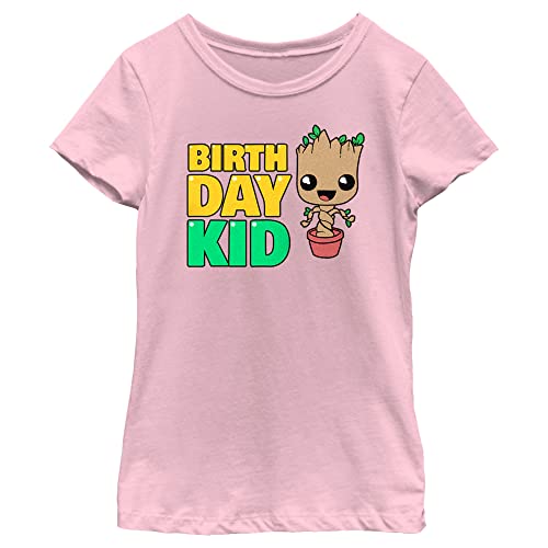 Fifth Sun Marvel Classic Guardians of The Galaxy Birthday Kid Groot Girls Short Sleeve Tee Shirt