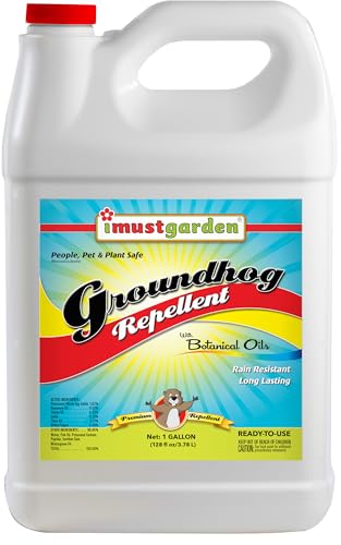 I Must Garden Groundhog/Woodchuck Repellent 1 Gallon Ready-to-Use Refill: All Natural Spray for Gardens