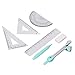 OVAQUIXI Math Geometry Kit Metal Compass Execala, 7pcs Geometry Set to Attract Students, High Security Impressions Established in The Memory Box, Zinclegation Material (Green)