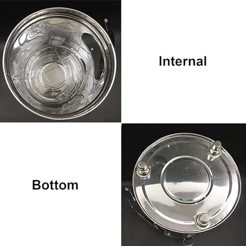 Verbrennungsfass Edelstahl Garten Verbrennungsanlage Outdoor Mülleimer mit Feuerhaken und Unterstützung zum Verbrennen von Müll Blättern Hof und Abfall Schmutz Papier – Bild 8