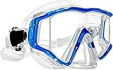 evo Tiburon+ 3-Lens Panoramic Dive Mask with Purge Valve - Panoramic Diving Mask - Panoramic Diving