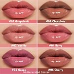 KIMUSE Tinted Lip Butter Hydration Balm Set, 6 Flavored Shades Hydrating Plumping Gloss with Sheer Tint, Non-Sticky | Vegan Lip Care Makeup for Dry Lips & Daily