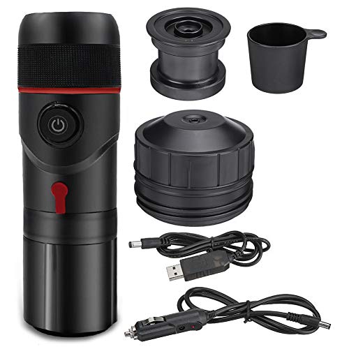AWANG Portable Electric Espresso Maker – Automatic Coffee Machine with 15 Bar Pressure, Compatible with N or D Capsules, Ideal for Travel (Red)
