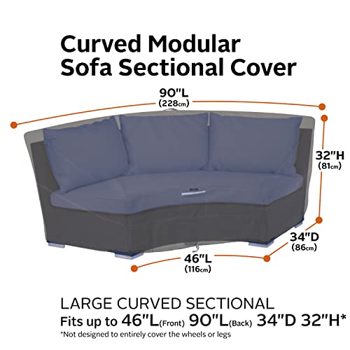 image for Classic Accessories Ravenna Water-Resistant 46 Inch Patio Curved Modul