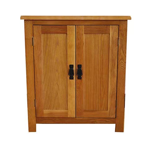 Oak - Armario rústico de Madera para archivador, Organizador de Zapatos, aparador pequeño con Acabado Lacado
