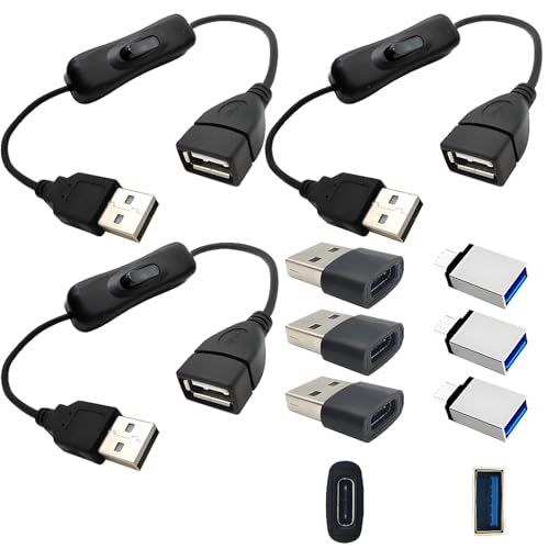 ▼Affidabilità: con interruttore fisico per evitare frequenti collegamenti e scollegamenti/adattatore doppio USB+Type-C/alimentatore