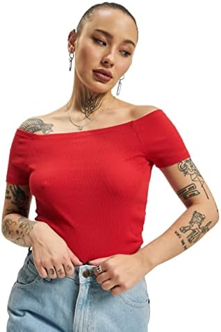Urban Classics Ladies Off Shoulder Rib Tee Koszulka Kobiety