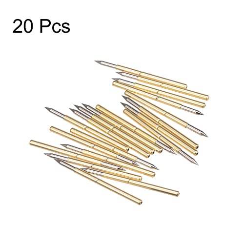 Image of MECCANIXITY Spring Test Probe Pin 20pcs 1.7mm Tip 33.35mm for PCB Board Testing Contact