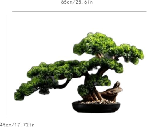 人工盆栽 17インチ 人工盆栽 松の木 リアルなフェイク植物装飾 テーブルディスプレイ フェイク植物 グリーン [並行輸入品] [5]