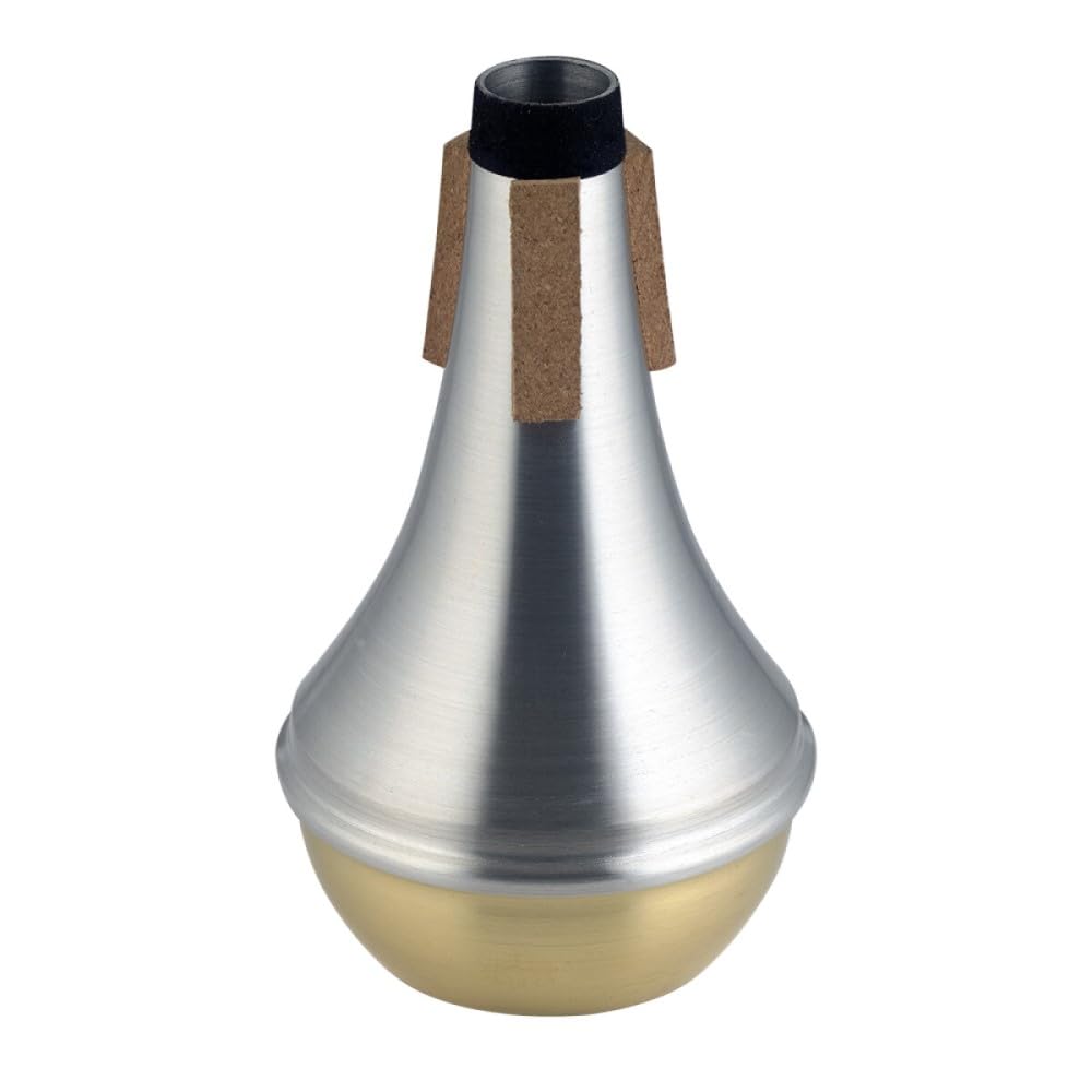 Sordina dritta per tromba con pulsante in ottone