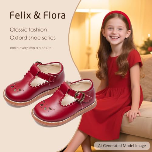 Image of Felix & Flora Toddler Little Girl Mary Jane Dress Shoes - Ballet Flats for Girl Party School Shoes