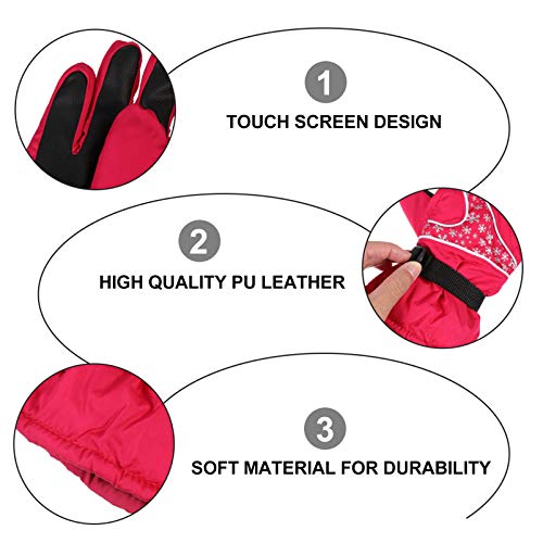 1 Par Luvas De Esqui Luvas De Tela Sensível Ao Toque Ao Ar Livre Luvas Quentes Para Clima Luvas De S