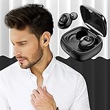 True Wireless Earbuds Bluetooth 5.0 with Charging Case, Touch Control Long Play Time Earphones in Ear TWS Stereo Headphones Built in Mic Headset Premium Sound with Deep Bass for Sport(Black)