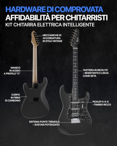 Seconda immagine Enya XMARI chitarra elettrica smart con effetti DSP e ampli