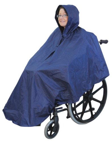 Waterproof wheelchair mac cape poncho with hood