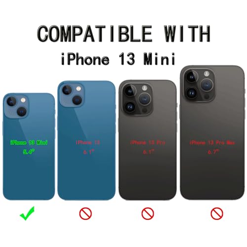 Zouzt for iPhone 13 Mini Case with Cord and Card Holde - Image 2