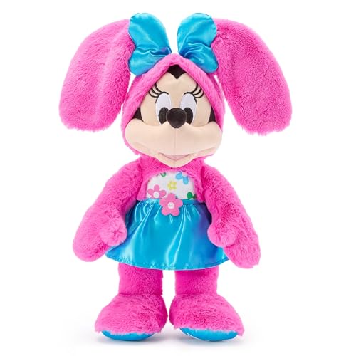 Disney Store Oficial, Minnie Mouse, Pascua, Peluche Mediano, 31 cm, Peluche de Conejito