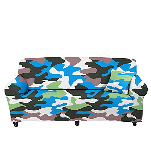 Phayon Easy To Install Sofa Slipcover Furniture Protector Cover For 1-4 Seater, Camouflage Stretch Non Slip Sofa Couch Protector Washable, Medium #TOP2