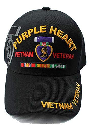 Us Military Purple Heart Medal Vietnam Veteran Cap (Black) #TOP6