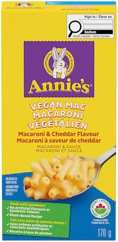 ANNIE'S - Vegan Macaroni and Cheddar Flavour, Organic, No Artificial Flavours, No Synthetic Colours, Plant Based Recipe, 170 Grams Package — view 8
