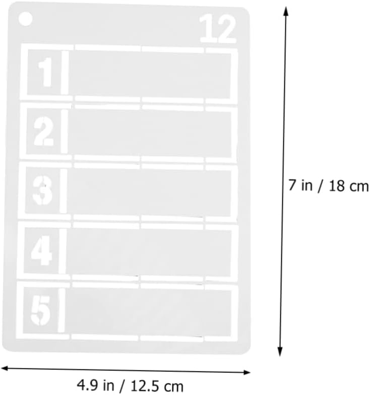 NUOBESTY 24pcs Reusable Journal Drawing Stencils DIY Painting Templates for Adults Scrapbooking Planner Layout Aids for Creative Journals