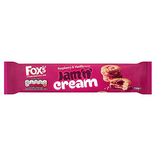 Fox's Jam 'n' Cream Raspberry & Vanilla 150g (Pack of 6)