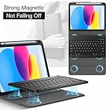 JETech Keyboard Case for iPad (A16) 11th/10th Generation (2025/2022) with Pencil Holder, Magnetic Detachable Bluetooth Wireless Keyboard, Soft TPU Back Stand Cover (Black) - Image 4