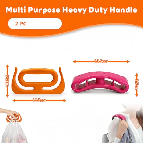 VYNZOR 2 Stück Einkaufsgriffe, Robuste Halter für Einkaufstüten,Kann auf der Schulter getragen oder zum Tragen schwerer Gegenstände verwendet werden