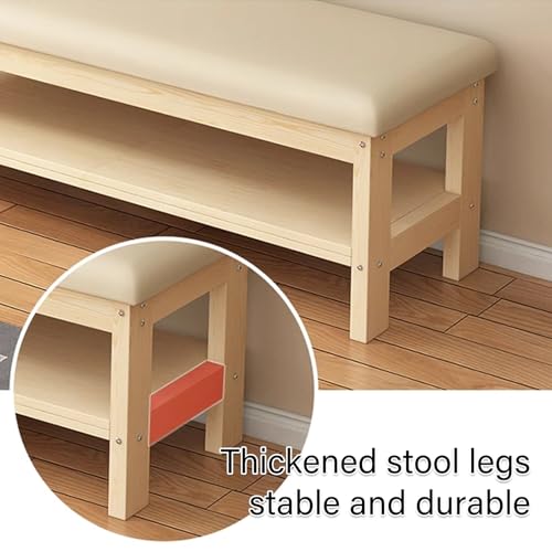 Banc de rangement bois massif pour optimiser une entrée étroite