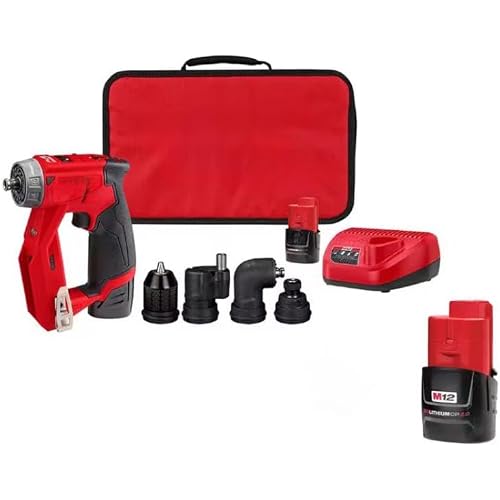 For Milwaukee 2505-22-48-11-2420 M12 FUEL 12V Lithium-Ion Brushless Cordless 4-in-1 Installation 3/8 in. Drill Driver Kit W/Bonus 2.0Ah Battery