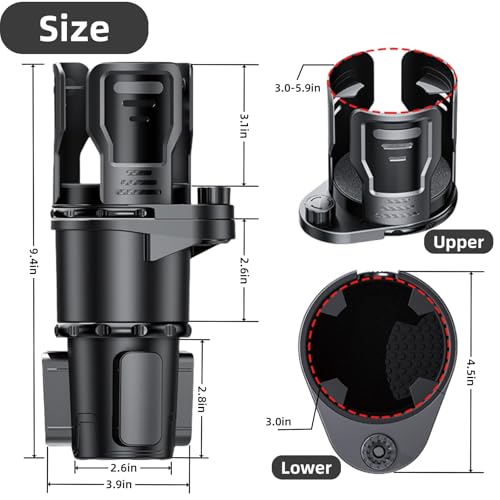 Portavasos Expansor Automotriz Ajustable 2 en 1 miniatura 2