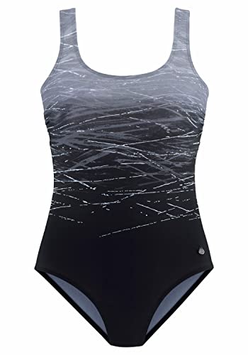 Lascana - Batik - Badeanzug (42 F Black-Gray)